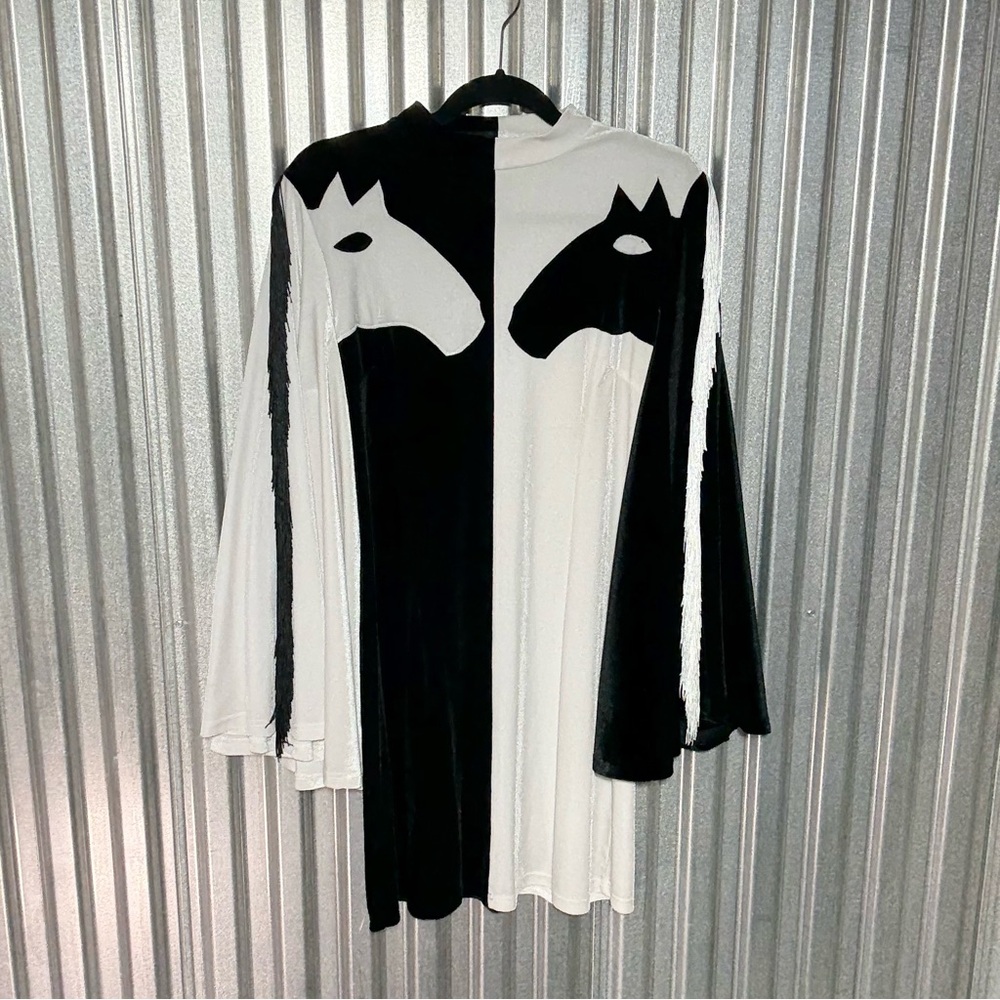 Fashion Brand Company Dueling Horses Thicc Boy Necks Dress, 1X, Penelope Gazin - Picture 5 of 9